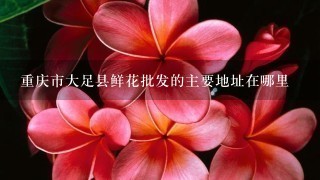 重庆市大足县鲜花批发的主要地址在哪里