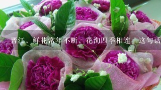 晋江，鲜花常年不断，花洵4季相连。这句话的文章题目是什么吗？