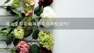 花乐集鲜花商城能在深圳配送吗？